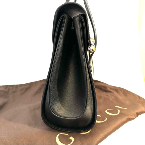 GUCCI black leather Bullet bag large top handle. PERFECT CONDITION. Barely used. - Picture 13 of 13